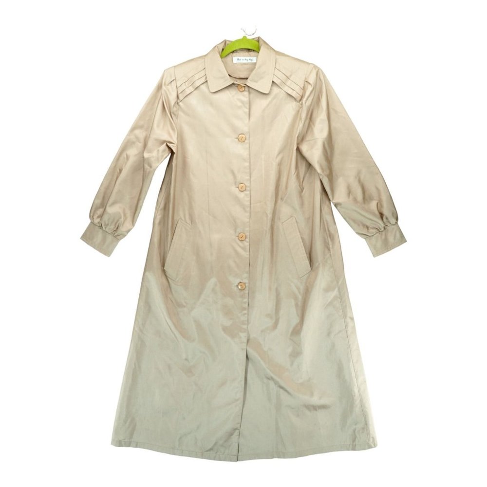 CLAUDIA BARNES Women's Tan‎ Raincoat Size XS 100% Polyester